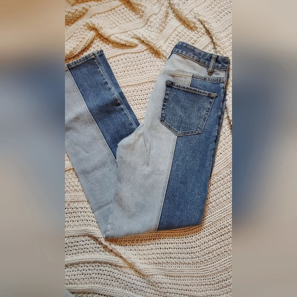 PacSun Women's Dual Blue Straight Leg Jeans 90's Boyfriend!